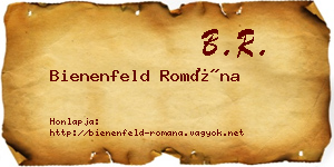 Bienenfeld Romána névjegykártya